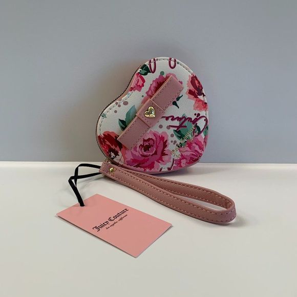 Juicy Couture Peek A Bow Heart Wristlet Handbag - Picture 6 of 7